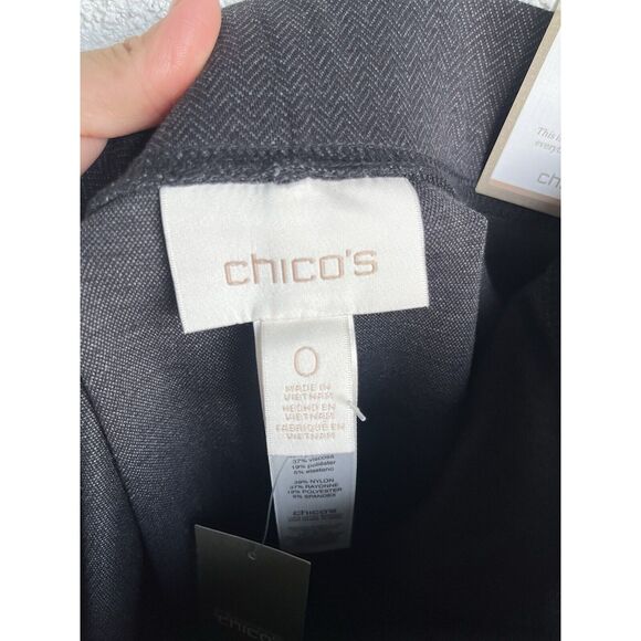 Chicos Chevron Stirrup Leggings - Size 0/ Small - Gray/Black - Picture 8 of 11